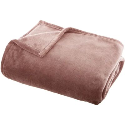 Couverture en peluche rose Atmosphera - Douce et Confortable - Publicité Couverture en peluche rose Atmosphera - Douce et Confortable - Publicité