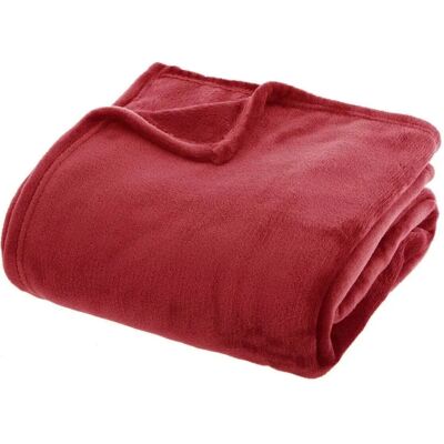 Atmosphera 156048G czerwona fleece koc - Plaid Atmosphera 156048G czerwona fleece koc - Plaid