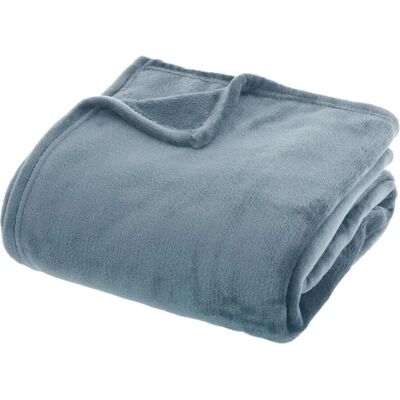 Atmosphera Niebieski Koc - 180x230 cm - Styl Skandynawski Atmosphera Niebieski Koc - 180x230 cm - Styl Skandynawski