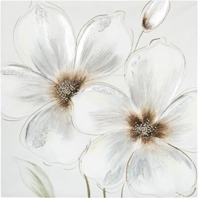 Atmosphera 48x48 cm Arte da Parete Fiori - Quadrato, Cornice in Legno, Multicolore Atmosphera 48x48 cm Arte da Parete Fiori - Quadrato, Cornice in Legno, Multicolore