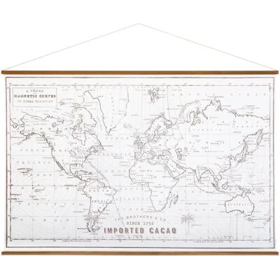 Arte murale mappa del mondo Atmosphera - 110x73 cm - Stile vintage industriale Arte murale mappa del mondo Atmosphera - 110x73 cm - Stile vintage industriale
