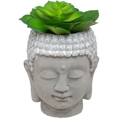 Pianta artificiale Buddha Atmosphera - Testa in cemento, 12,5cm Pianta artificiale Buddha Atmosphera - Testa in cemento, 12,5cm