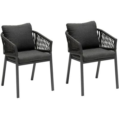 Hesperide Outdoor Stuhl - Mesh, Aluminium, Polyester - 2 Stücke Hesperide Outdoor Stuhl - Mesh, Aluminium, Polyester - 2 Stücke