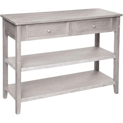 Consola Charme Atmosphera - 2 Cajones, Madera Clara, 110cm - Almacenamiento y Decoración Consola Charme Atmosphera - 2 Cajones, Madera Clara, 110cm - Almacenamiento y Decoración