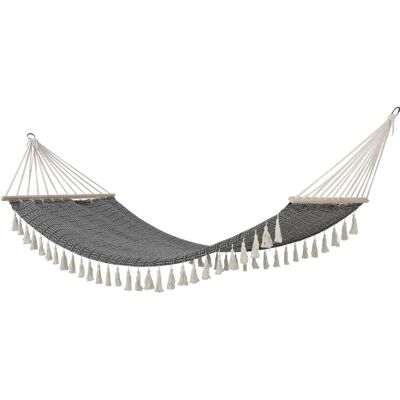 Hespéride - Hamaca reversible SYSSIA con flecos - 200x100cm Hespéride - Hamaca reversible SYSSIA con flecos - 200x100cm