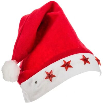 Christmas Santa Hat with LED Lights - Festive Holiday Accessory Christmas Santa Hat with LED Lights - Festive Holiday Accessory
