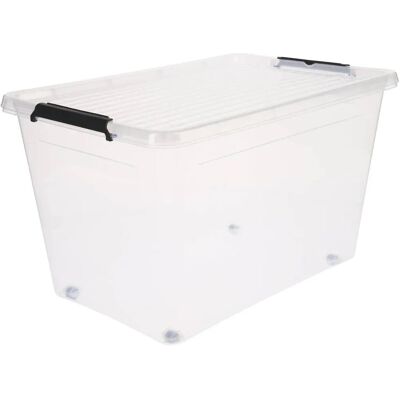 Caja de almacenamiento 5FIVE - 60L Transparente - Easy Roll Caja de almacenamiento 5FIVE - 60L Transparente - Easy Roll