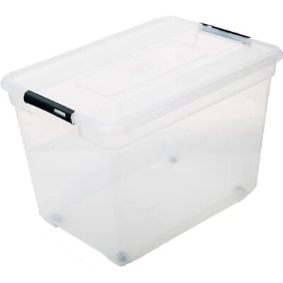 FIVE - Boîte en Plastique Transparente 80L - Solution de Rangement FIVE - Boîte en Plastique Transparente 80L - Solution de Rangement