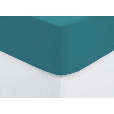 Atmosphera Baumwoll Spannbettlaken - Blau Ente - 140x190cm - Bettwäsche Atmosphera Baumwoll Spannbettlaken - Blau Ente - 140x190cm - Bettwäsche
