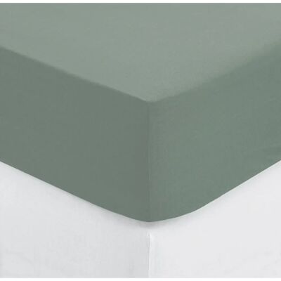 Drap-housse en Coton Atmosphera - Vert Céladon - 160x200cm - Publicité Drap-housse en Coton Atmosphera - Vert Céladon - 160x200cm - Publicité