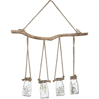 Plante Artificielle Atmosphera - Décoration suspendue avec 4 fleurs sèches - Publicité Plante Artificielle Atmosphera - Décoration suspendue avec 4 fleurs sèches - Publicité