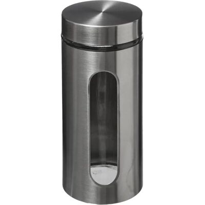 FIVE - Contenitore in vetro e acciaio - 1,25L - Resistente & Elegante FIVE - Contenitore in vetro e acciaio - 1,25L - Resistente & Elegante