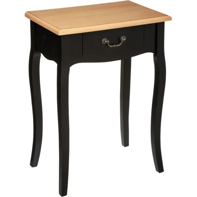 Comodino in legno nero Atmosphera con cassetto - 47x30x65 cm Comodino in legno nero Atmosphera con cassetto - 47x30x65 cm
