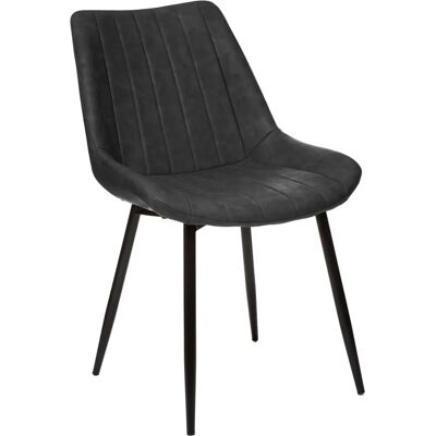 Chaise Olwen Atmosphera - Style Vintage Industriel - Gris - Publicité Chaise Olwen Atmosphera - Style Vintage Industriel - Gris - Publicité