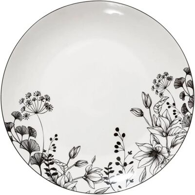 SG SECRET DE GOURMET Floral blanco 27cm - service de vaisselle - Publicité SG SECRET DE GOURMET Floral blanco 27cm - service de vaisselle - Publicité