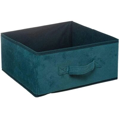 Panier en Velours Bleu 5FIVE - 31x15 cm - Panier de rangement - Publicité Panier en Velours Bleu 5FIVE - 31x15 cm - Panier de rangement - Publicité
