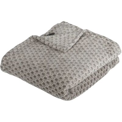 Plaid Atmosphera Otto - 125x150cm - Gris - Publicité Plaid Atmosphera Otto - 125x150cm - Gris - Publicité