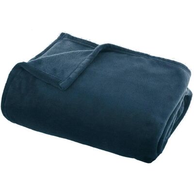 Plaid en flanelle de polyester Atmosphera - 180x130 cm - Bleu Égéen - Intérieur/Extérieur - Publicité Plaid en flanelle de polyester Atmosphera - 180x130 cm - Bleu Égéen - Intérieur/Extérieur - Publicité