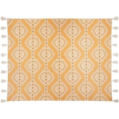 Tapis rectangulaire jaune moutarde Atmosphera - Décor ensoleillé - Publicité Tapis rectangulaire jaune moutarde Atmosphera - Décor ensoleillé - Publicité