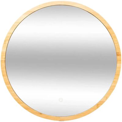Bambus LED-Rundespiegel - 57cm - Moderne Wanddekoration Bambus LED-Rundespiegel - 57cm - Moderne Wanddekoration