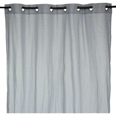 Rideau en coton gris-bleu Atmosphera - 140x250cm - Enfants - Publicité Rideau en coton gris-bleu Atmosphera - 140x250cm - Enfants - Publicité