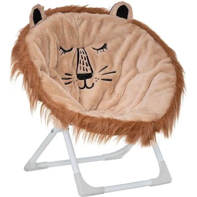 ATMOSPHERA Silla Plegable Infantil León - Marrón y Beige - Interior ATMOSPHERA Silla Plegable Infantil León - Marrón y Beige - Interior