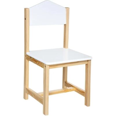 Chaise enfant Atmosphera en bois blanc - Style scandinave, ergonomique - Publicité Chaise enfant Atmosphera en bois blanc - Style scandinave, ergonomique - Publicité