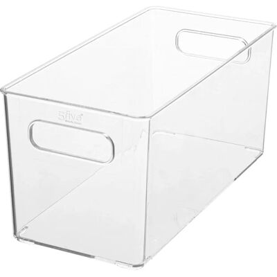 Five Simply Smart - Gennemsigtig plastopbevaringskurv - 15x31 cm Five Simply Smart - Gennemsigtig plastopbevaringskurv - 15x31 cm