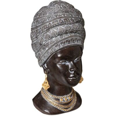 Atmosphera Ethnische Frauenkopf-Statue - 27,5cm - Dekoration Atmosphera Ethnische Frauenkopf-Statue - 27,5cm - Dekoration