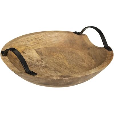 Atmosphera Dekoracyjny tac z drewna mango - 29,5x27x10,5cm Atmosphera Dekoracyjny tac z drewna mango - 29,5x27x10,5cm