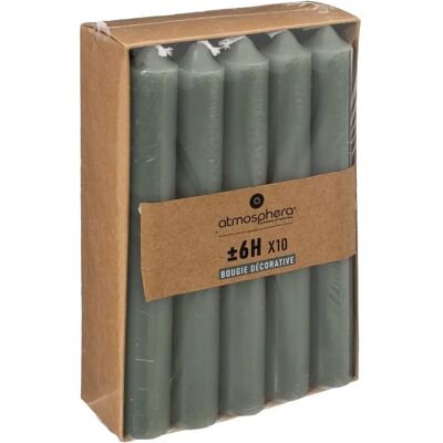 Ensemble de Bougies Vert Eucalyptus Atmosphera - 10 pièces - 45g - Publicité Ensemble de Bougies Vert Eucalyptus Atmosphera - 10 pièces - 45g - Publicité