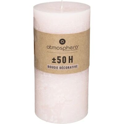 Bougie Rustique Rose Atmosphera - Bougie en Cire - 50h de Brûlage - Décoration Intérieure - Publicité Bougie Rustique Rose Atmosphera - Bougie en Cire - 50h de Brûlage - Décoration Intérieure - Publicité