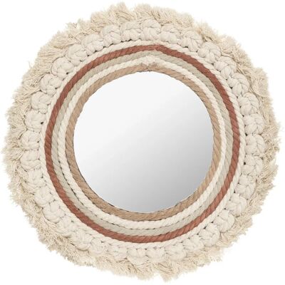 Atmosphera 182033 Väggspegel - Beige - 40cm Atmosphera 182033 Väggspegel - Beige - 40cm