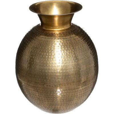 Vase Oasis Atmosphera - Métal Martelé Doré - 40cm - Décoration Moderne - Publicité Vase Oasis Atmosphera - Métal Martelé Doré - 40cm - Décoration Moderne - Publicité