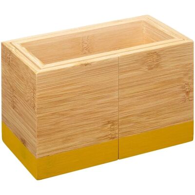 Organizador de cubiertos de bambú Secret de Gourmet - Amarillo mostaza - Almacenamiento de cocina Organizador de cubiertos de bambú Secret de Gourmet - Amarillo mostaza - Almacenamiento de cocina