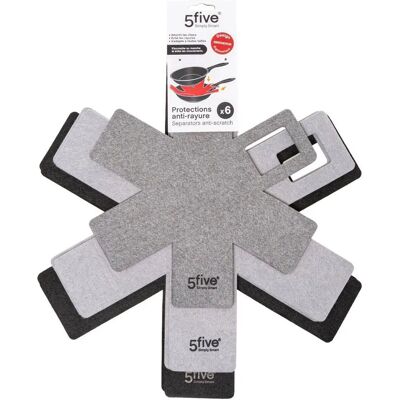 5five Mehrfarbige Pfannen-Schutz - 6 Stück 5five Mehrfarbige Pfannen-Schutz - 6 Stück