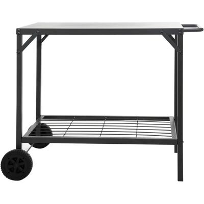 NEKA Carrito de jardín negro - 75x58x90 cm - con ruedas NEKA Carrito de jardín negro - 75x58x90 cm - con ruedas