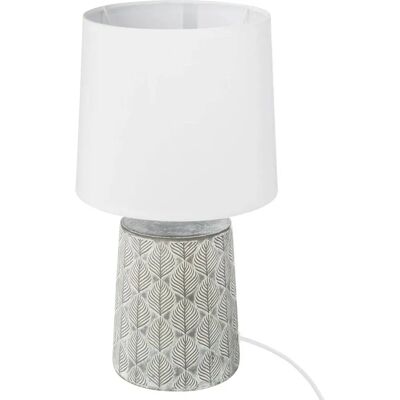 Lampka stołowa z ceramiki szara Cyril - Dekoracyjna i Elegancka Lampka stołowa z ceramiki szara Cyril - Dekoracyjna i Elegancka