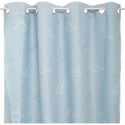 Atmosphera Blue Dinosaur Glow Dark Curtain - 140x250cm Atmosphera Blue Dinosaur Glow Dark Curtain - 140x250cm