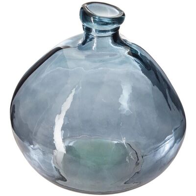 Atmosphera Modèle 160102C Vase rond en verre recyclé bleu - Vase Atmosphera Modèle 160102C Vase rond en verre recyclé bleu - Vase