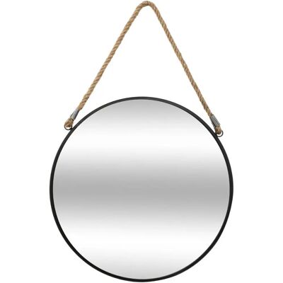 Specchio da Parete Atmosphera 162344A - Rotondo, 55cm, Nero Specchio da Parete Atmosphera 162344A - Rotondo, 55cm, Nero