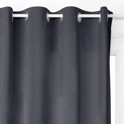 Cortina de terciopelo 'Dolce' Atmosphera - 140x260cm - Gris oscuro - Opaca Cortina de terciopelo 'Dolce' Atmosphera - 140x260cm - Gris oscuro - Opaca