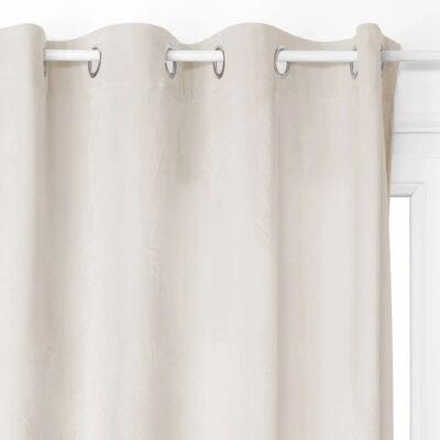 Cortina Opaca de Terciopelo Beige Atmosphera - 140x260cm Cortina Opaca de Terciopelo Beige Atmosphera - 140x260cm