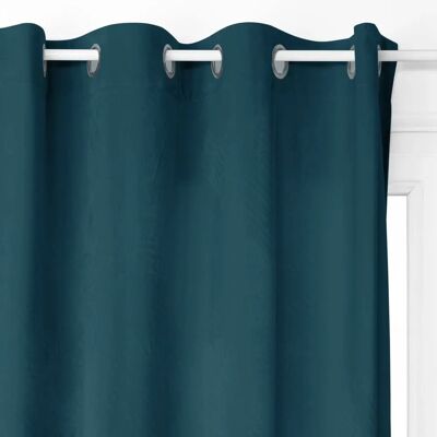 Cortina Opaca de Terciopelo Azul Verdoso - 140x260cm Cortina Opaca de Terciopelo Azul Verdoso - 140x260cm