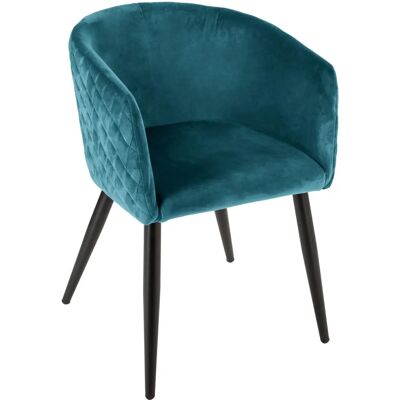 Atmosphera - Poltrona 'Marlo' in velluto verde azzurro - Armchair Atmosphera - Poltrona 'Marlo' in velluto verde azzurro - Armchair