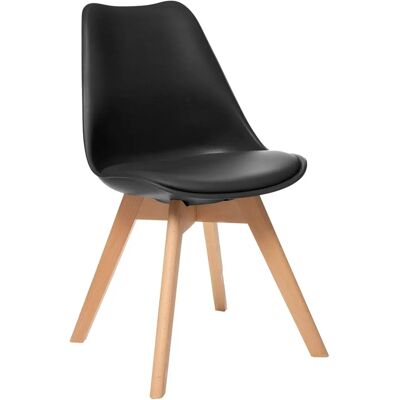 Chaise Baya Atmosphera - Polypropylène, Pieds en bois - Style scandinave - Publicité Chaise Baya Atmosphera - Polypropylène, Pieds en bois - Style scandinave - Publicité