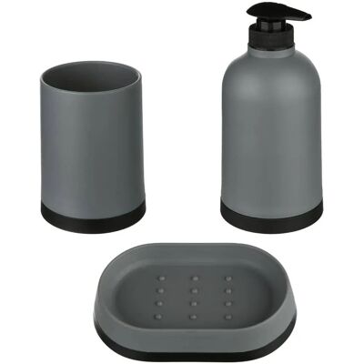 Avilia Group - Set di 3 accessori bagno - Grigio Avilia Group - Set di 3 accessori bagno - Grigio