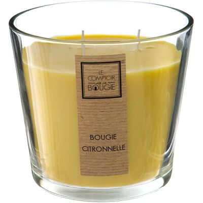 Bougie Citronnelle Jaune - Cire Parfumée, 40h - Publicité Bougie Citronnelle Jaune - Cire Parfumée, 40h - Publicité