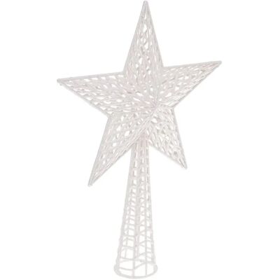 Feeric Lights & Christmas Weiße Stern - 38cm Glitzer Dekor Feeric Lights & Christmas Weiße Stern - 38cm Glitzer Dekor