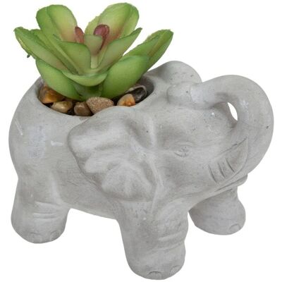 Atmosphera Elefanten Kunstpflanze - Zementtopf, 10cm - Künstliche Pflanze Atmosphera Elefanten Kunstpflanze - Zementtopf, 10cm - Künstliche Pflanze